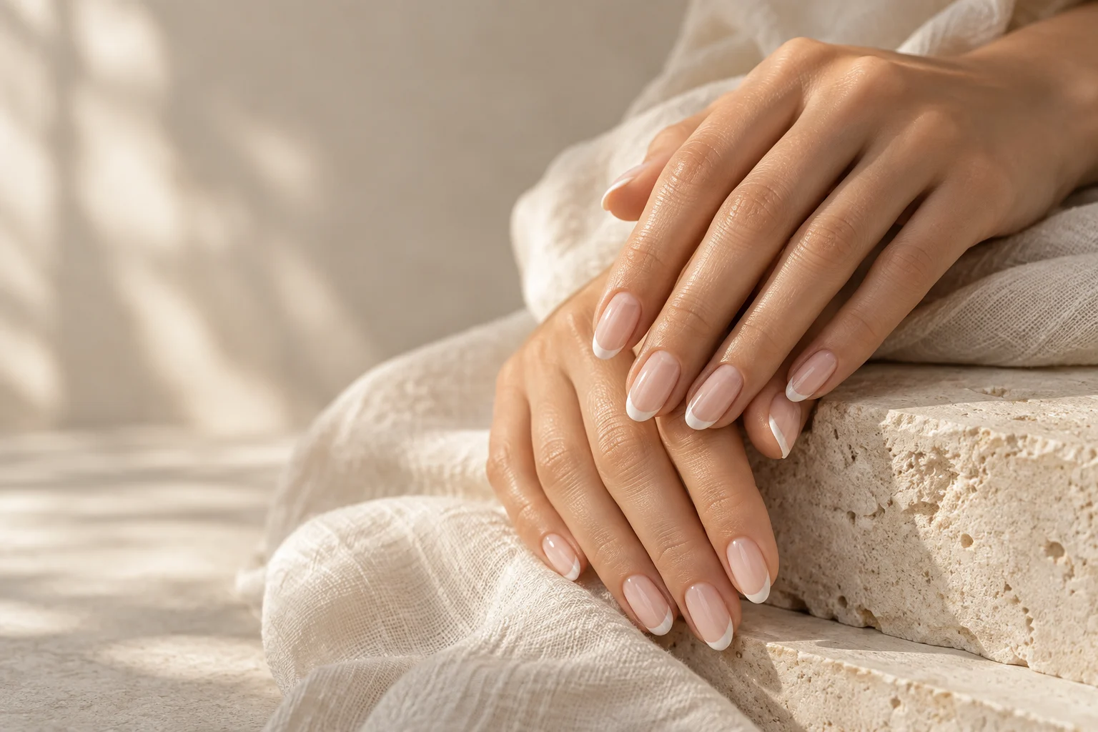 French manicure in the example salon website